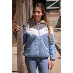 PÉNÉLOPE Blouson Lecciblock - Bleu Artic