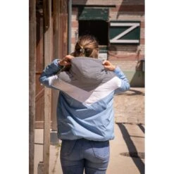 PÉNÉLOPE Blouson Lecciblock - Bleu Artic -Caval’Style Boutique blouson lecciblock bleu arctique 3