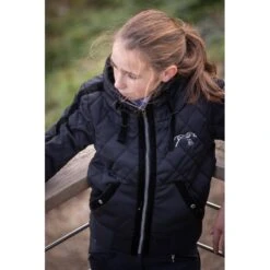 PÉNÉLOPE Blouson Luka Noir - Enfant -Caval’Style Boutique blouson luka noir enfant 2
