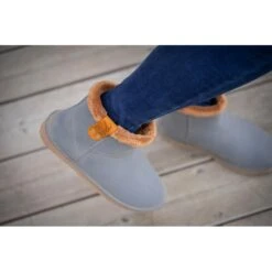 PÉNÉLOPE Boots Fourrées - Gris & Brun -Caval’Style Boutique boots fourrees gris brun 2