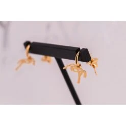 PÉNÉLOPE Boucles D'oreilles Créoles Léonie - Doré -Caval’Style Boutique boucles d oreilles creoles leonie dore 2