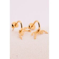 PÉNÉLOPE Boucles D'oreilles Créoles Léonie - Doré