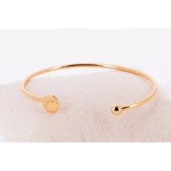 PÉNÉLOPE Bracelet Jonc - Doré -Caval’Style Boutique bracelet jonc dore 2