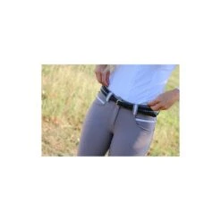 PÉNÉLOPE Ceinture Point Sellier - Noir -Caval’Style Boutique ceinture en cuir penelope noir 1 3