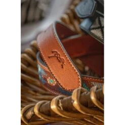 PÉNÉLOPE Ceinture Pearl - Cognac & Turquoise 11 PÉNÉLOPE Ceinture Pearl - Cognac & Turquoise -Caval’Style Boutique ceinture pearl cognac turquoise 1 5