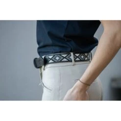 PÉNÉLOPE Ceinture Pearl - Noir & Blanc -Caval’Style Boutique ceinture pearl noir blanc 1 2