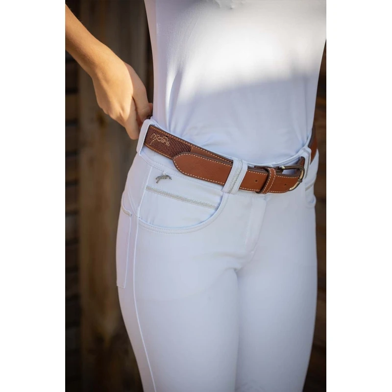 PÉNÉLOPE Ceinture Pearlog - Cognac & Caramel 3 PÉNÉLOPE Ceinture Pearlog - Cognac & Caramel – Image 3