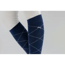 PÉNÉLOPE Chaussettes Luxe - Marine -Caval’Style Boutique chaussettes luxe marine 1 3