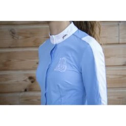 PÉNÉLOPE Chemise De Concours Showshirt Bleu Artic - Enfant -Caval’Style Boutique chemise de concours showshirt bleu arctique enfant 3