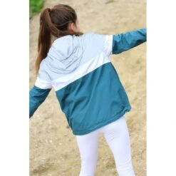 PÉNÉLOPE Coupe-vent Celecce Bleu Canard - Enfant -Caval’Style Boutique coupe vent celecce bleu canard 1 2