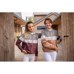 PÉNÉLOPE Coupe-Vent Celecce Caramel & Gris - Enfant -Caval’Style Boutique coupe vent celecce caramel gris 2