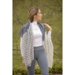 PÉNÉLOPE Etole Alix - Bleu Gris & Écru -Caval’Style Boutique etole alix bleu gris ecru 2