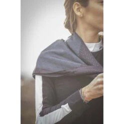 PÉNÉLOPE Foulard Mya - Noir & Bleu Canard -Caval’Style Boutique foulard mya noir bleu canard 2