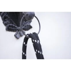 PÉNÉLOPE Longe Corde - Noir & Cuir Havane -Caval’Style Boutique longe corde noir cuir havane 3