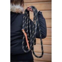 PÉNÉLOPE Longe éthologique - Noir & Caramel