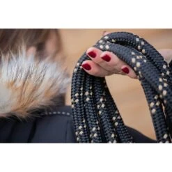 PÉNÉLOPE Longe éthologique - Noir & Caramel -Caval’Style Boutique longe ethologique noir caramel 1 3