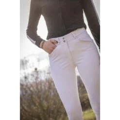 PÉNÉLOPE Pantalon D'Équitation Élégance - Blanc -Caval’Style Boutique pantalon d equitation elegance blanc 4