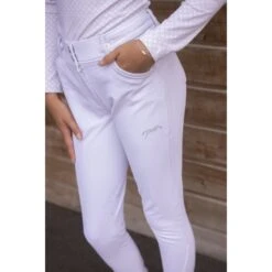 PÉNÉLOPE Pantalon D'Équitation Élégance Blanc - Enfant