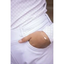 PÉNÉLOPE Pantalon D'Équitation Élégance Blanc - Enfant -Caval’Style Boutique pantalon d equitation elegance blanc enfant 4