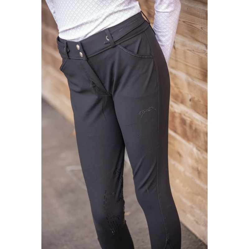 PÉNÉLOPE Pantalon D'Équitation Élégance Noir - Enfant 1 PÉNÉLOPE Pantalon D'Équitation Élégance Noir - Enfant