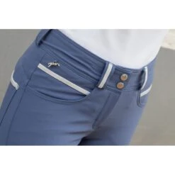 PÉNÉLOPE Pantalon D'Équitation Fun - Bleu Dauphin 7 PÉNÉLOPE Pantalon D'Équitation Fun - Bleu Dauphin -Caval’Style Boutique pantalon d equitation fun bleu dauphin 1 2