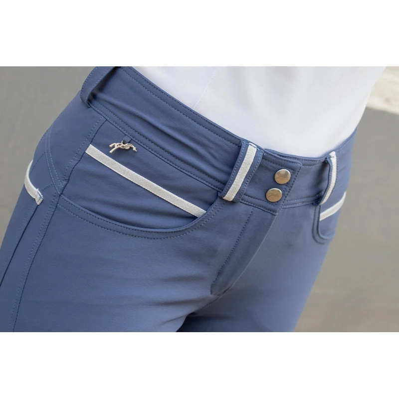PÉNÉLOPE Pantalon D'Équitation Fun - Bleu Dauphin 3 PÉNÉLOPE Pantalon D'Équitation Fun - Bleu Dauphin – Image 3