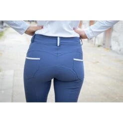 PÉNÉLOPE Pantalon D'Équitation Fun - Bleu Dauphin 8 PÉNÉLOPE Pantalon D'Équitation Fun - Bleu Dauphin -Caval’Style Boutique pantalon d equitation fun bleu dauphin 1 3