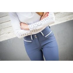 PÉNÉLOPE Pantalon D'Équitation Fun - Bleu Dauphin 9 PÉNÉLOPE Pantalon D'Équitation Fun - Bleu Dauphin -Caval’Style Boutique pantalon d equitation fun bleu dauphin 1 4