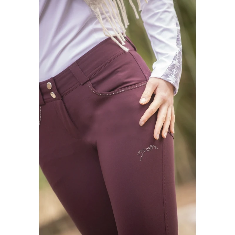 PÉNÉLOPE Pantalon D'Équitation Fun Stone - Prune 2 PÉNÉLOPE Pantalon D'Équitation Fun Stone - Prune – Image 2