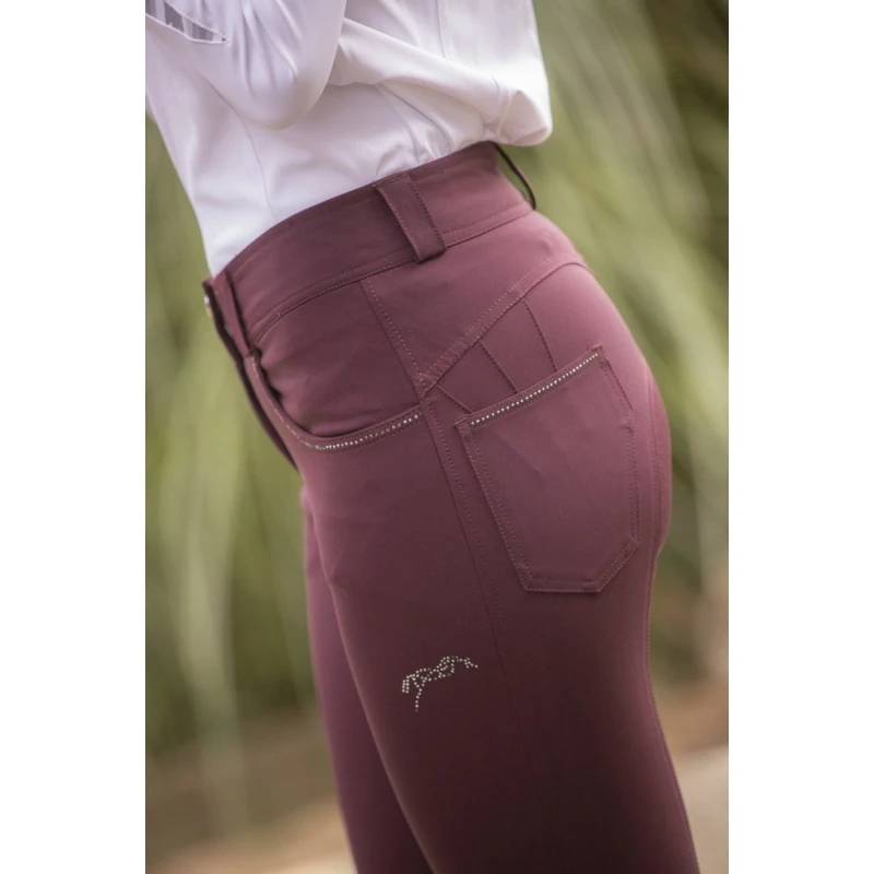 PÉNÉLOPE Pantalon D'Équitation Fun Stone - Prune 5 PÉNÉLOPE Pantalon D'Équitation Fun Stone - Prune – Image 5