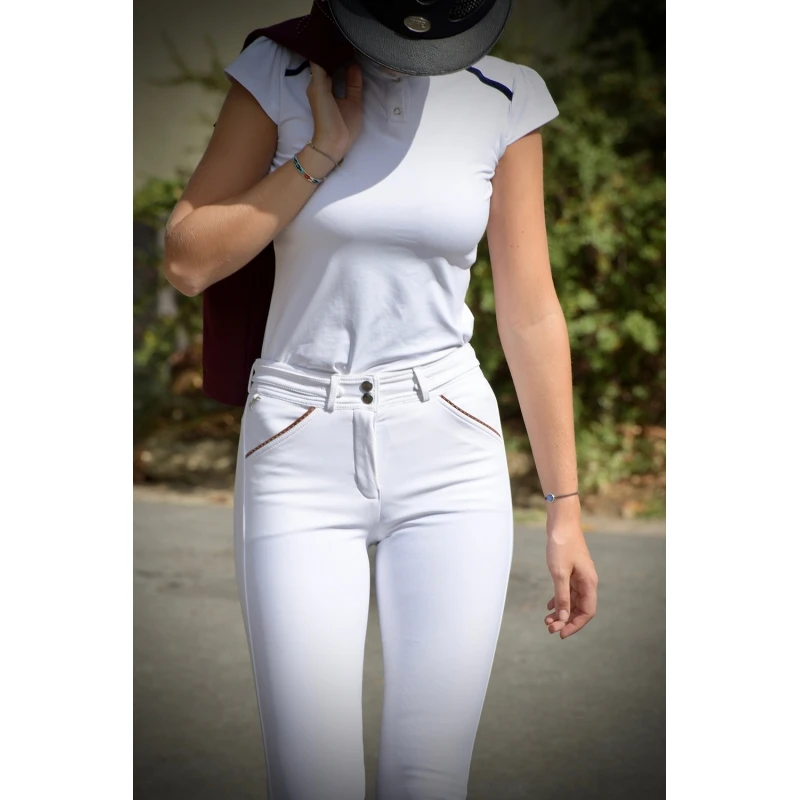 PÉNÉLOPE Pantalon D'Equitation Point Sellier - Blanc 3 PÉNÉLOPE Pantalon D'Equitation Point Sellier - Blanc – Image 3