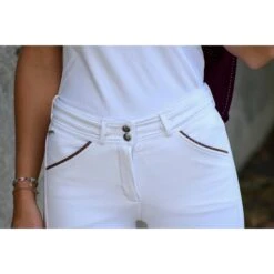 PÉNÉLOPE Pantalon D'Equitation Point Sellier - Blanc 11 PÉNÉLOPE Pantalon D'Equitation Point Sellier - Blanc -Caval’Style Boutique pantalon d equitation point sellier blanc 4