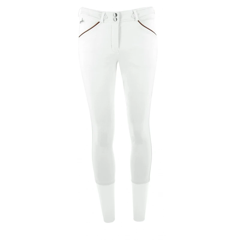 PÉNÉLOPE Pantalon D'Equitation Point Sellier - Blanc 1 PÉNÉLOPE Pantalon D'Equitation Point Sellier - Blanc