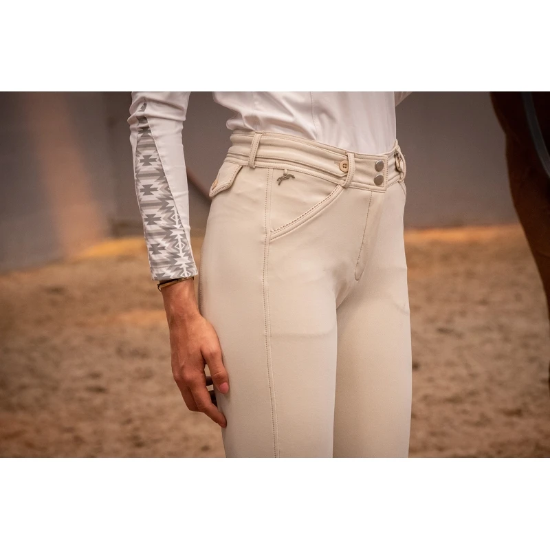 PÉNÉLOPE Pantalon D'Équitation Point Sellier - Crème 4 PÉNÉLOPE Pantalon D'Équitation Point Sellier - Crème – Image 4