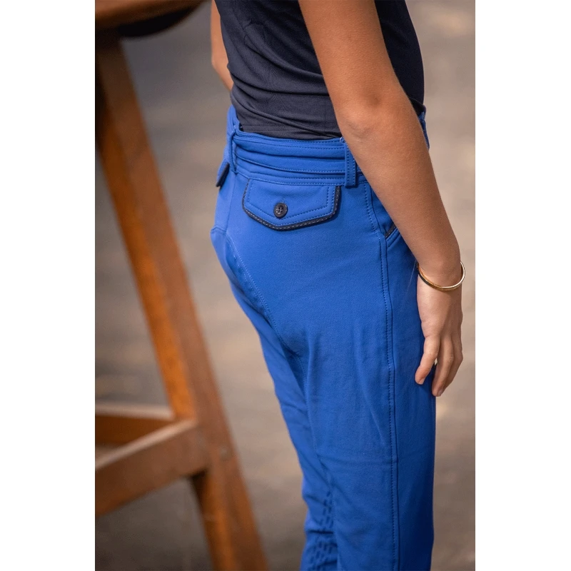 PÉNÉLOPE Pantalon D'Équitation Point Sellier Eden By Pénélope Olympic Blue - Enfant 3 PÉNÉLOPE Pantalon D'Équitation Point Sellier Eden By Pénélope Olympic Blue - Enfant – Image 3