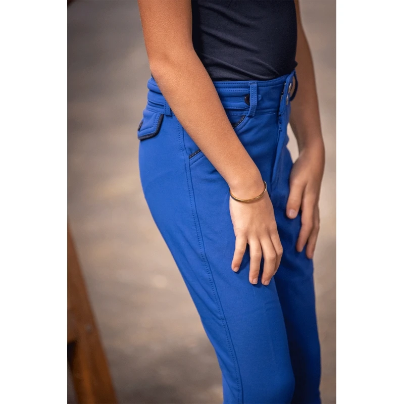 PÉNÉLOPE Pantalon D'Équitation Point Sellier Eden By Pénélope Olympic Blue - Enfant 4 PÉNÉLOPE Pantalon D'Équitation Point Sellier Eden By Pénélope Olympic Blue - Enfant – Image 4