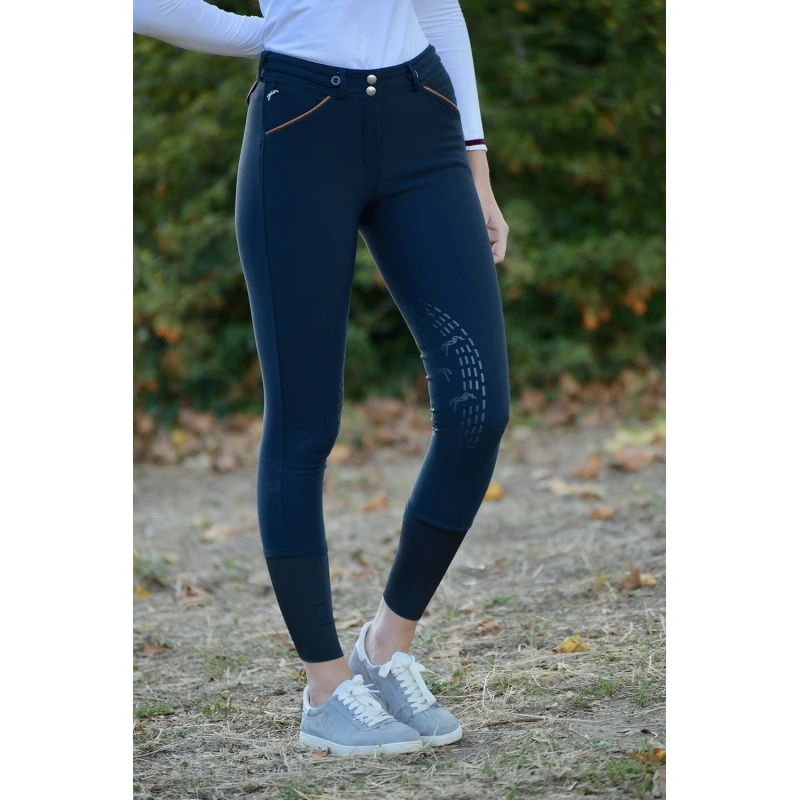 PÉNÉLOPE Pantalon D'Equitation Point Sellier - Marine 2 PÉNÉLOPE Pantalon D'Equitation Point Sellier - Marine – Image 2