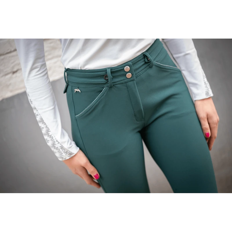 PÉNÉLOPE Pantalon D'Équitation Point Sellier - Vert Forêt 3 PÉNÉLOPE Pantalon D'Équitation Point Sellier - Vert Forêt – Image 3