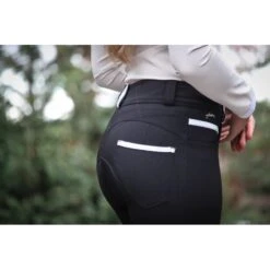PÉNÉLOPE Pantalon D’Équitation Fun – Noir -Caval’Style Boutique pantalon dequitation fun noir 4