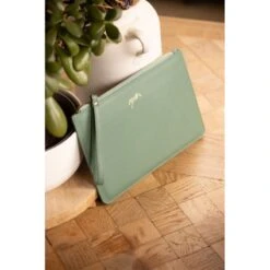 PÉNÉLOPE Pochette Plate - Vert Sauge
