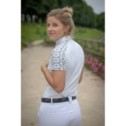 PÉNÉLOPE Polo De Concours Anaïs Manches Courtes - Blanc -Caval’Style Boutique polo de concours anais manches courtes blanc 1 3