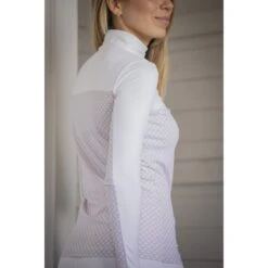 PÉNÉLOPE Polo De Concours Debbie Manches Longues - Blanc & Rose -Caval’Style Boutique polo de concours debbie manches longues blanc rose 5