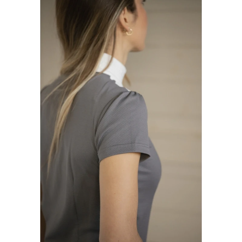 PÉNÉLOPE Polo De Concours Las Honey Manches Courtes - Anthracite 3 PÉNÉLOPE Polo De Concours Las Honey Manches Courtes - Anthracite – Image 3