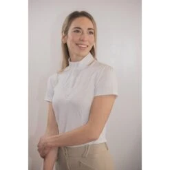 PÉNÉLOPE Polo De Concours Las Honey Manches Courtes - Blanc
