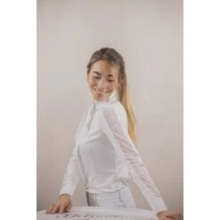 PÉNÉLOPE Polo De Concours Las Honey Manches Longues - Blanc -Caval’Style Boutique polo de concours las honey manches longues blanc 3