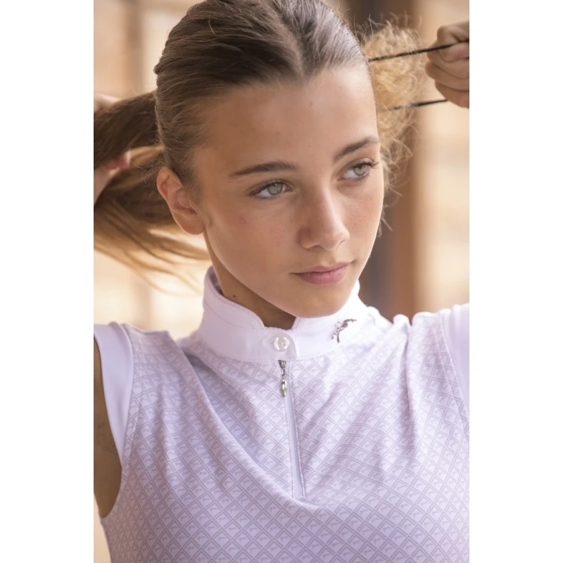 PÉNÉLOPE Polo De Concours Séville Blanc - Enfant 2 PÉNÉLOPE Polo De Concours Séville Blanc - Enfant – Image 2