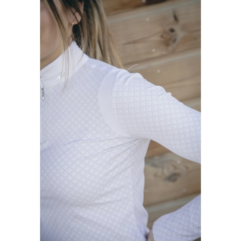 PÉNÉLOPE Polo De Concours Séville Manches Longues - Blanc 2 PÉNÉLOPE Polo De Concours Séville Manches Longues - Blanc – Image 2