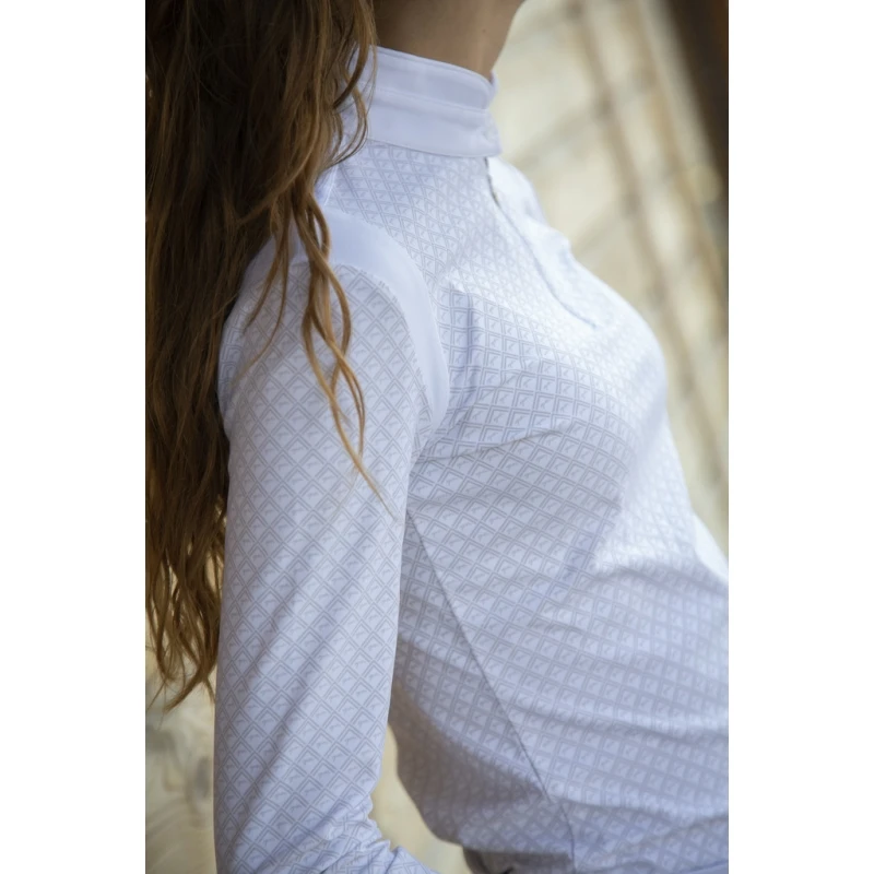 PÉNÉLOPE Polo De Concours Séville Manches Longues Blanc - Enfant 2 PÉNÉLOPE Polo De Concours Séville Manches Longues Blanc - Enfant – Image 2