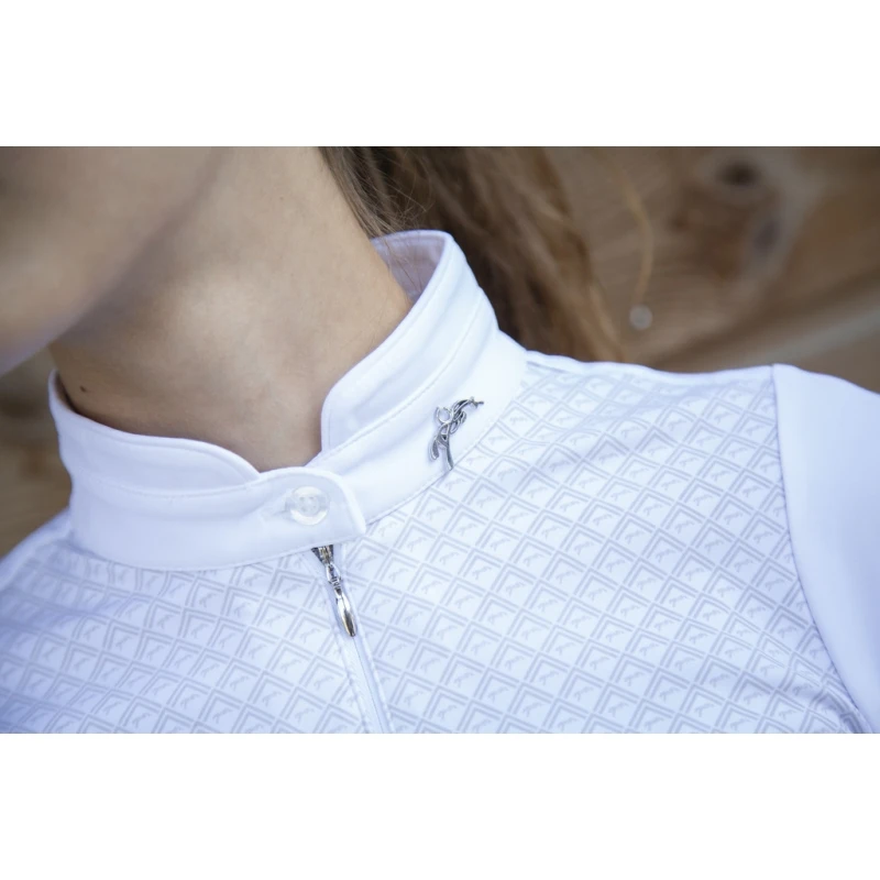 PÉNÉLOPE Polo De Concours Séville Manches Longues Blanc - Enfant 5 PÉNÉLOPE Polo De Concours Séville Manches Longues Blanc - Enfant – Image 5