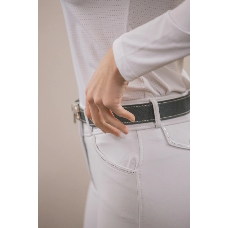 PÉNÉLOPE Polo De Concours Séville Mesh Manches Longues - Blanc 3 PÉNÉLOPE Polo De Concours Séville Mesh Manches Longues - Blanc – Image 3